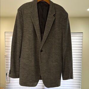 Theory, Men's Heathered Gray Sweater Blazer, Size 44R, Excellent Used Condition